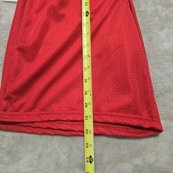 Under Armour Red Tricot Mesh NEW Athletic Performance Basketball Shorts Size L - Picture 4 of 5